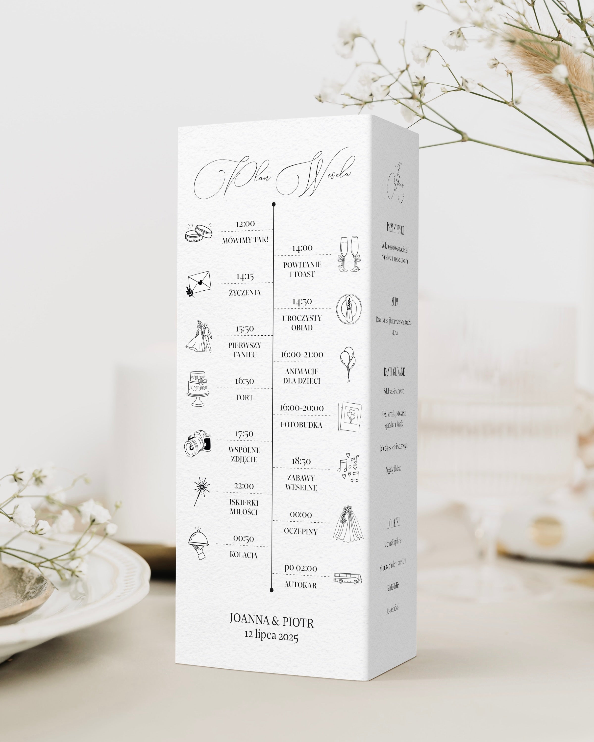 Menu weselne Armonia del Giorno