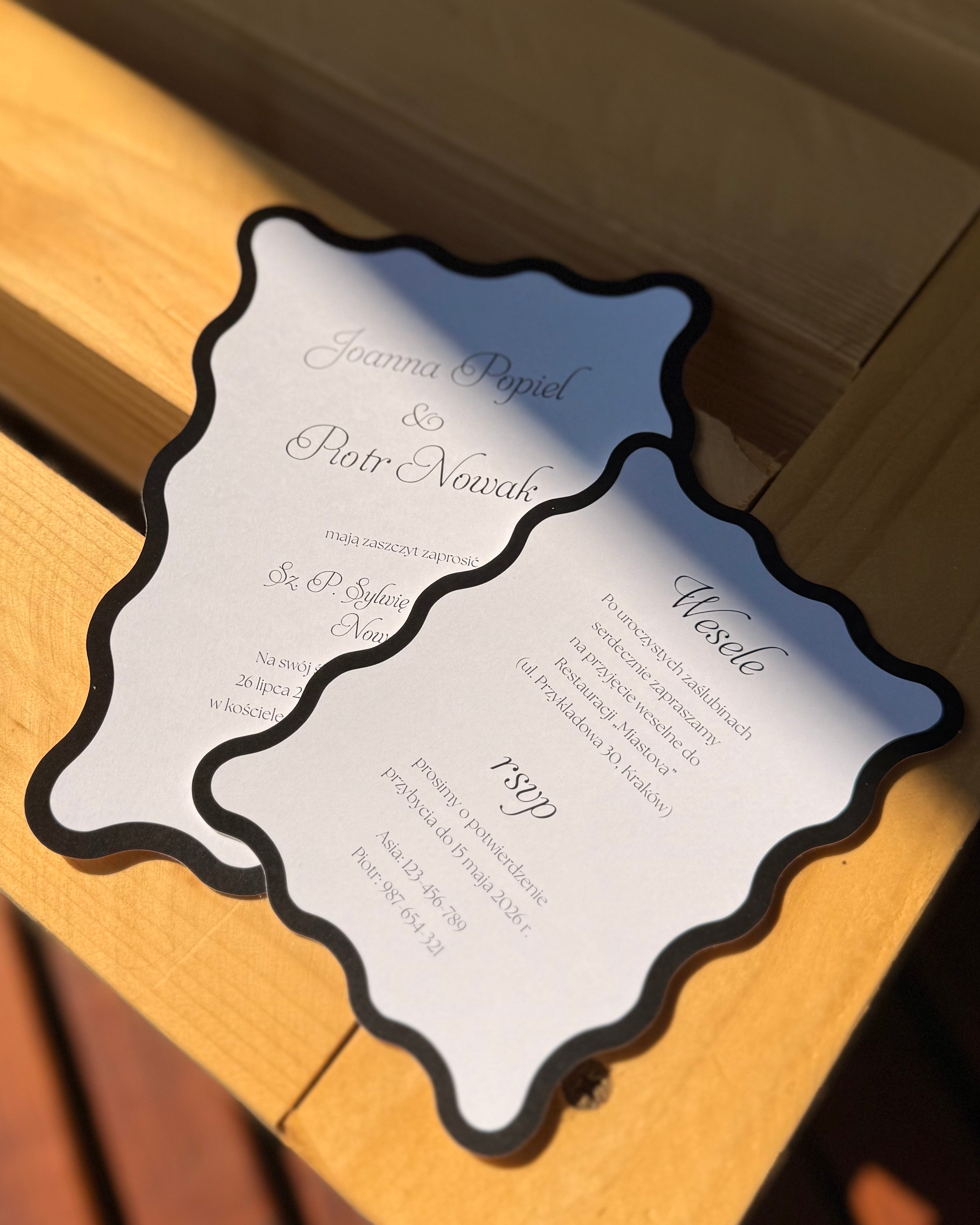 Zaproszenie ślubne Noirelle