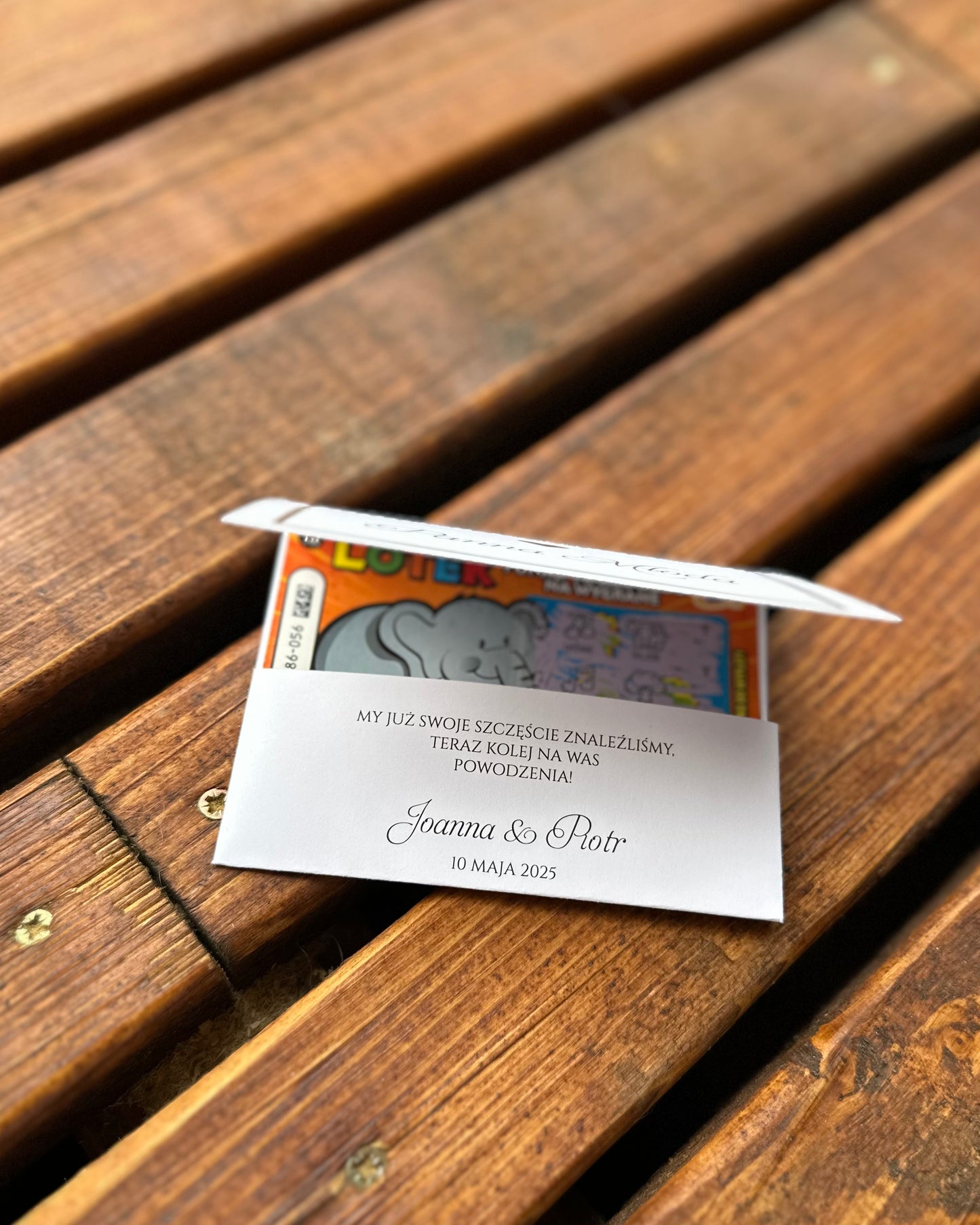 Winietka z kieszonką na zrapkę Petit jeu