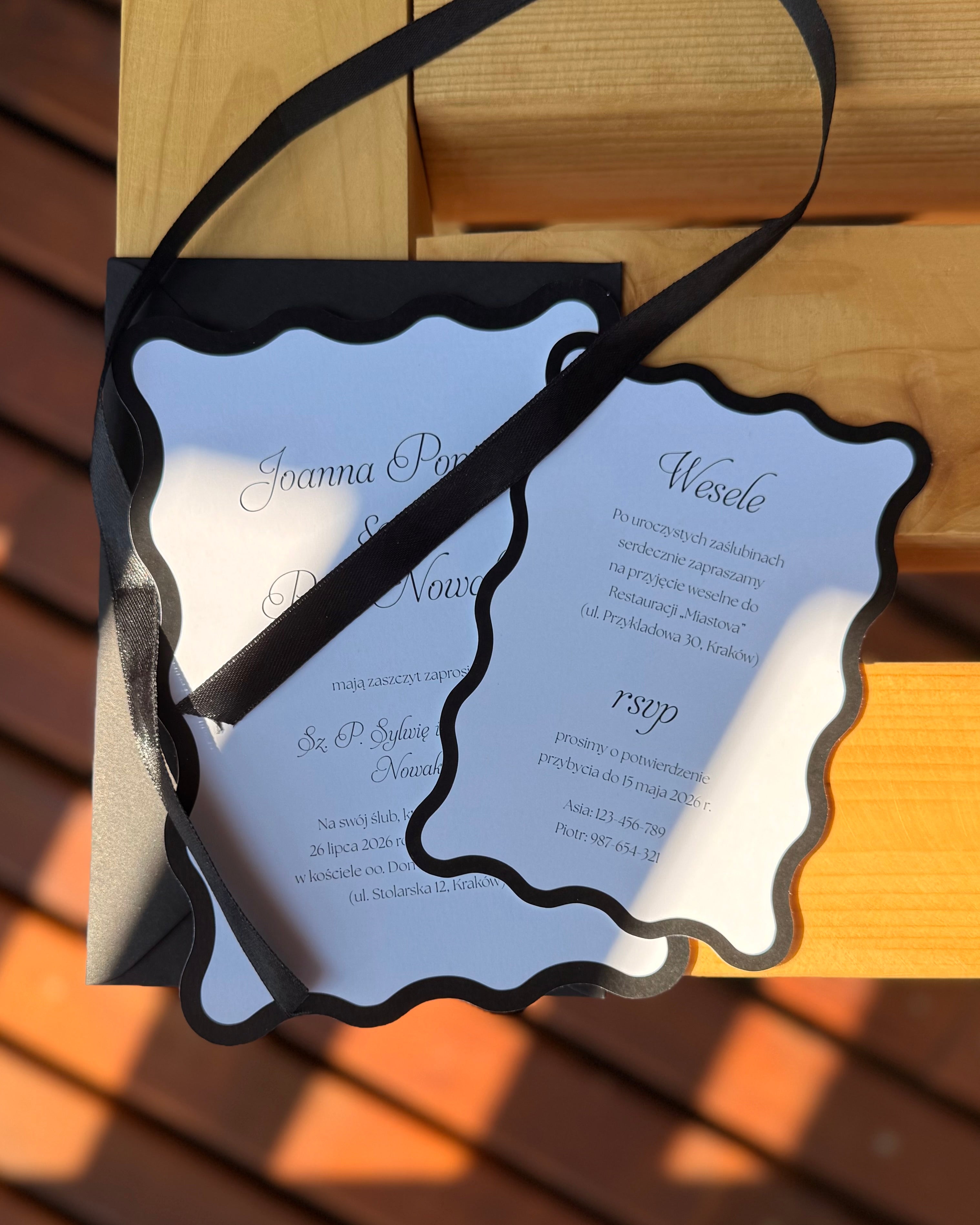 Zaproszenie ślubne Noirelle