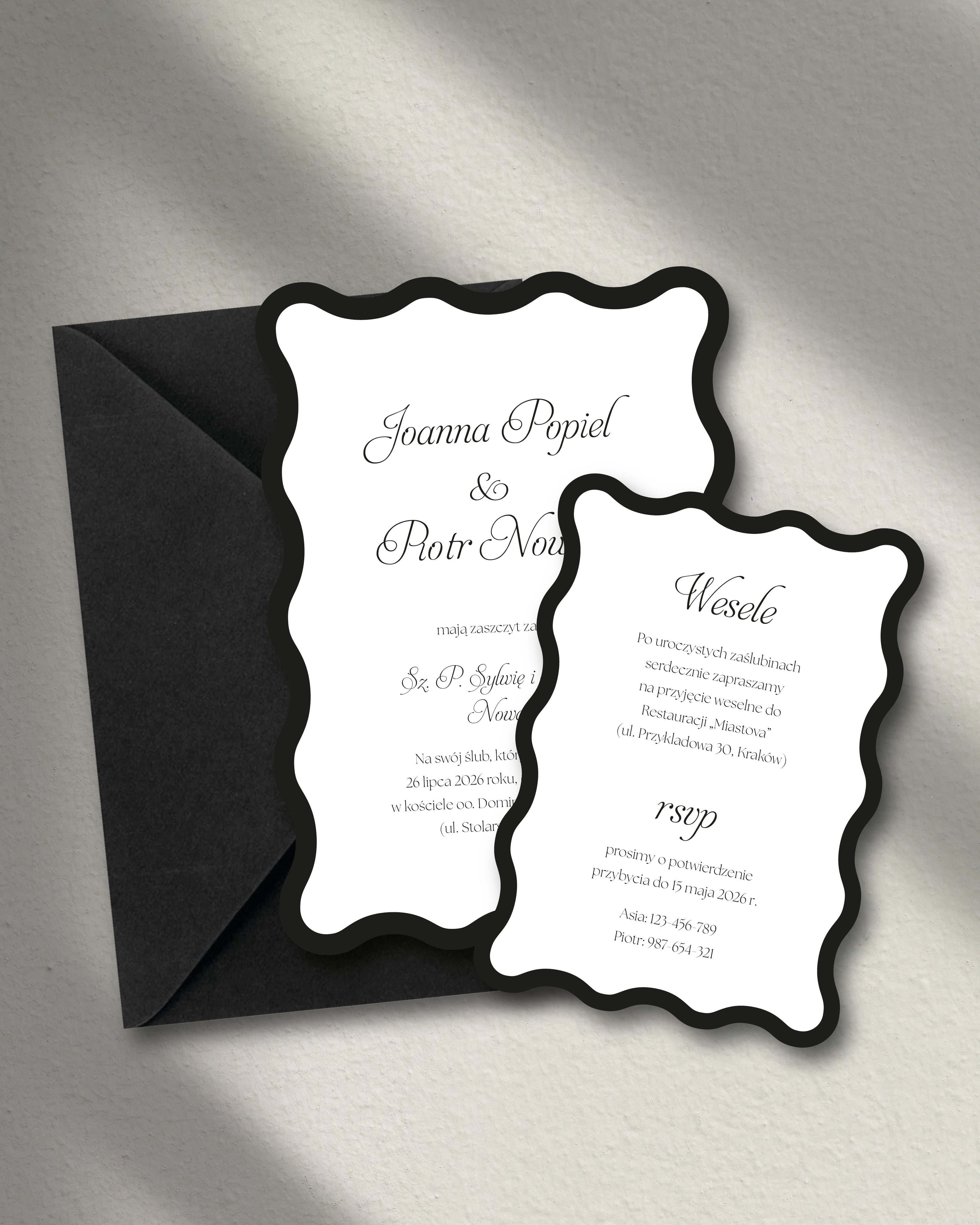 Zaproszenie ślubne Noirelle