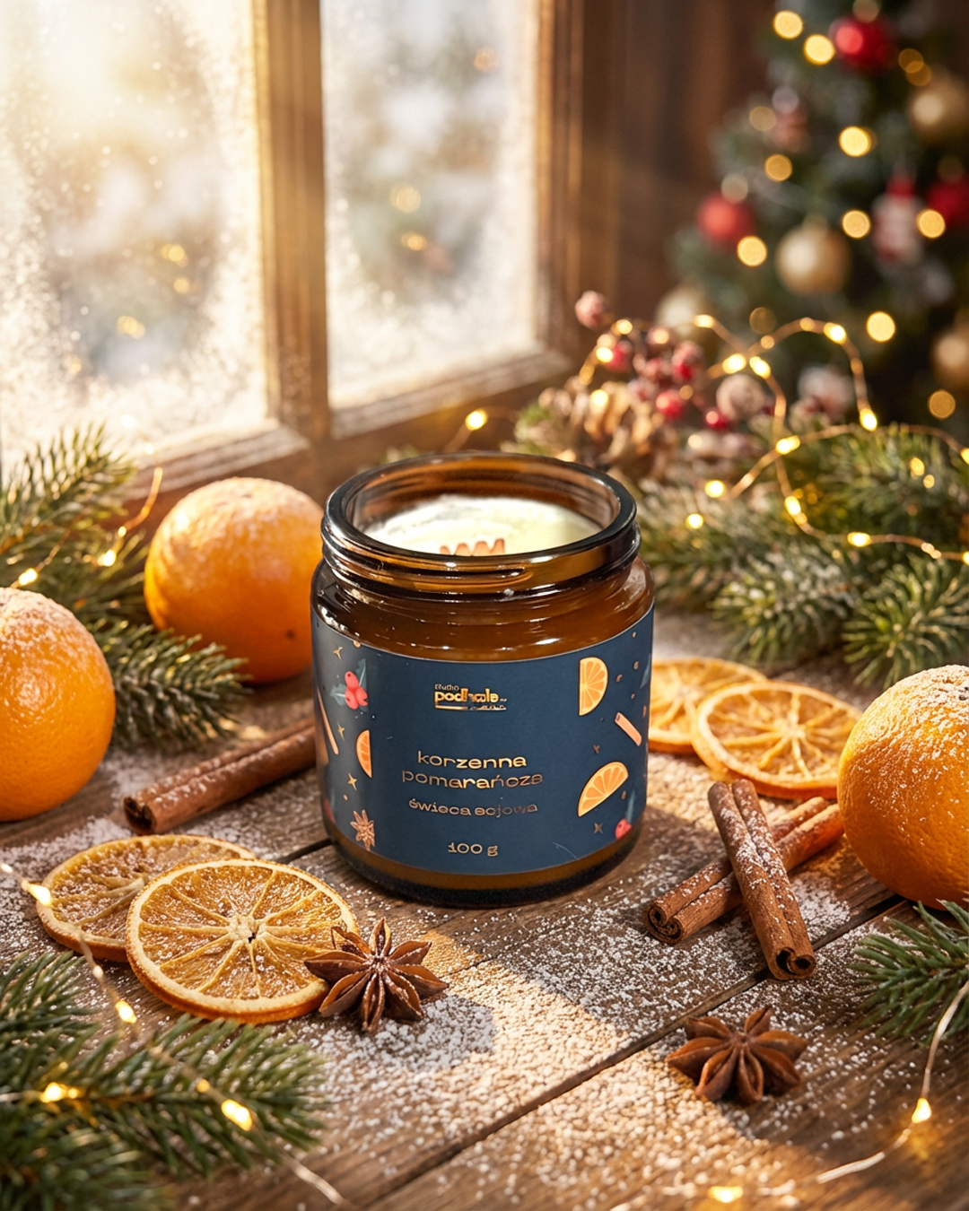 Świeca sojowa Korzenna pomarańcza