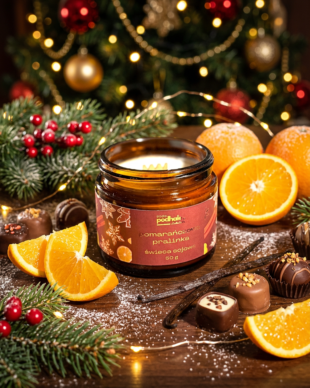Świeca sojowa Pomarańczowa pralinka
