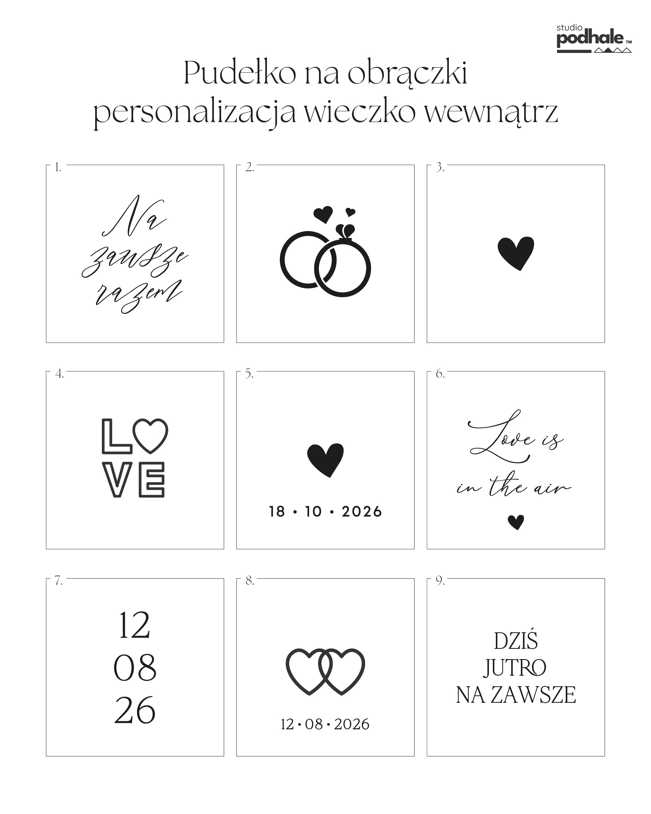 Welurowe pudełko na obrączki