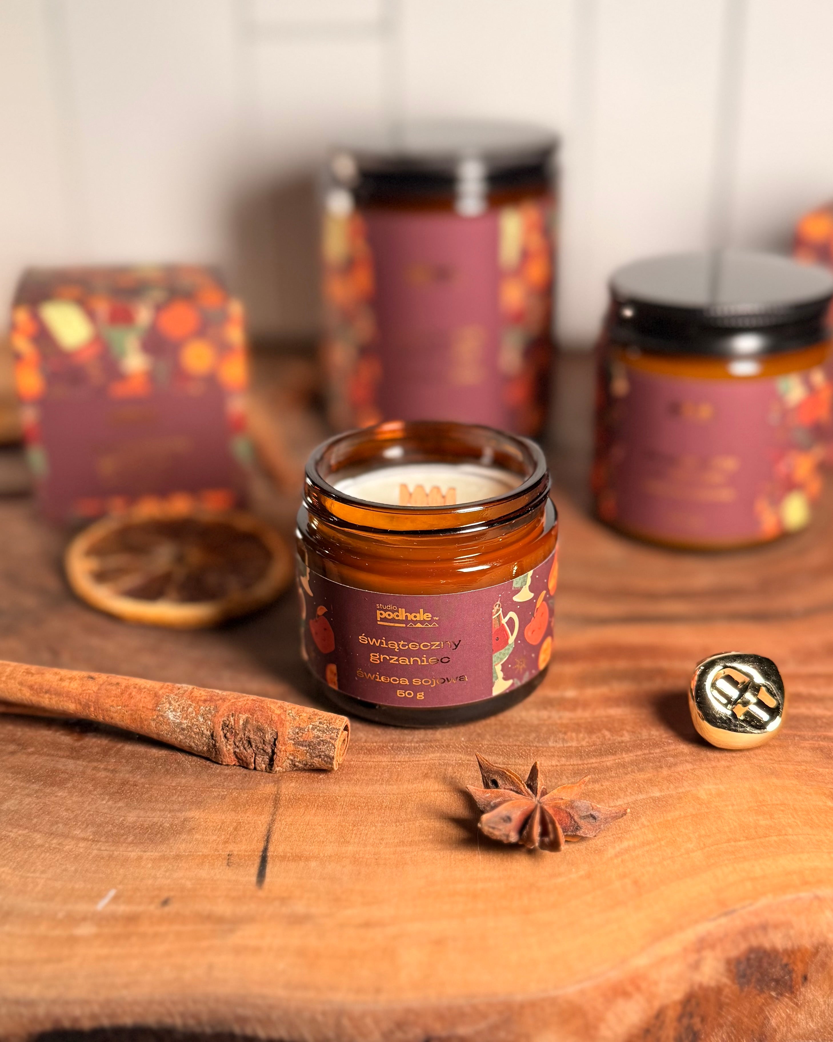 Świeca sojowa - Świąteczny grzaniec