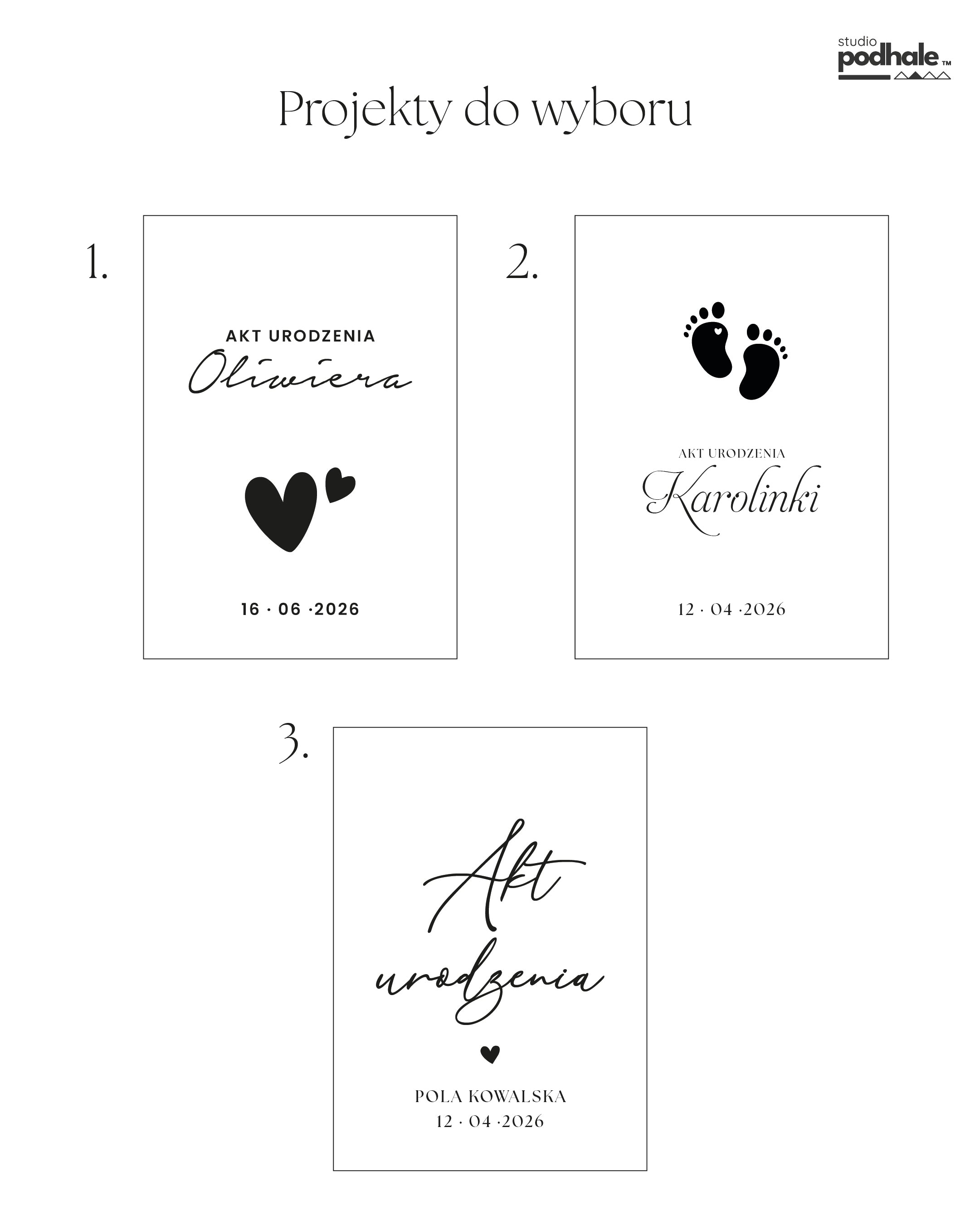 Welurowa teczka na akt urodzenia dziecka