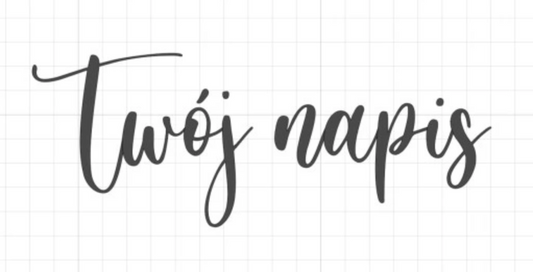 Naklejka winylowa z dowolnym tekstem