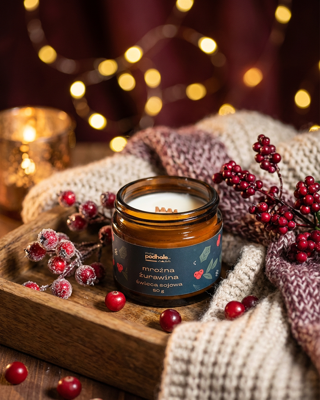 Świeca sojowa - Mroźna żurawina