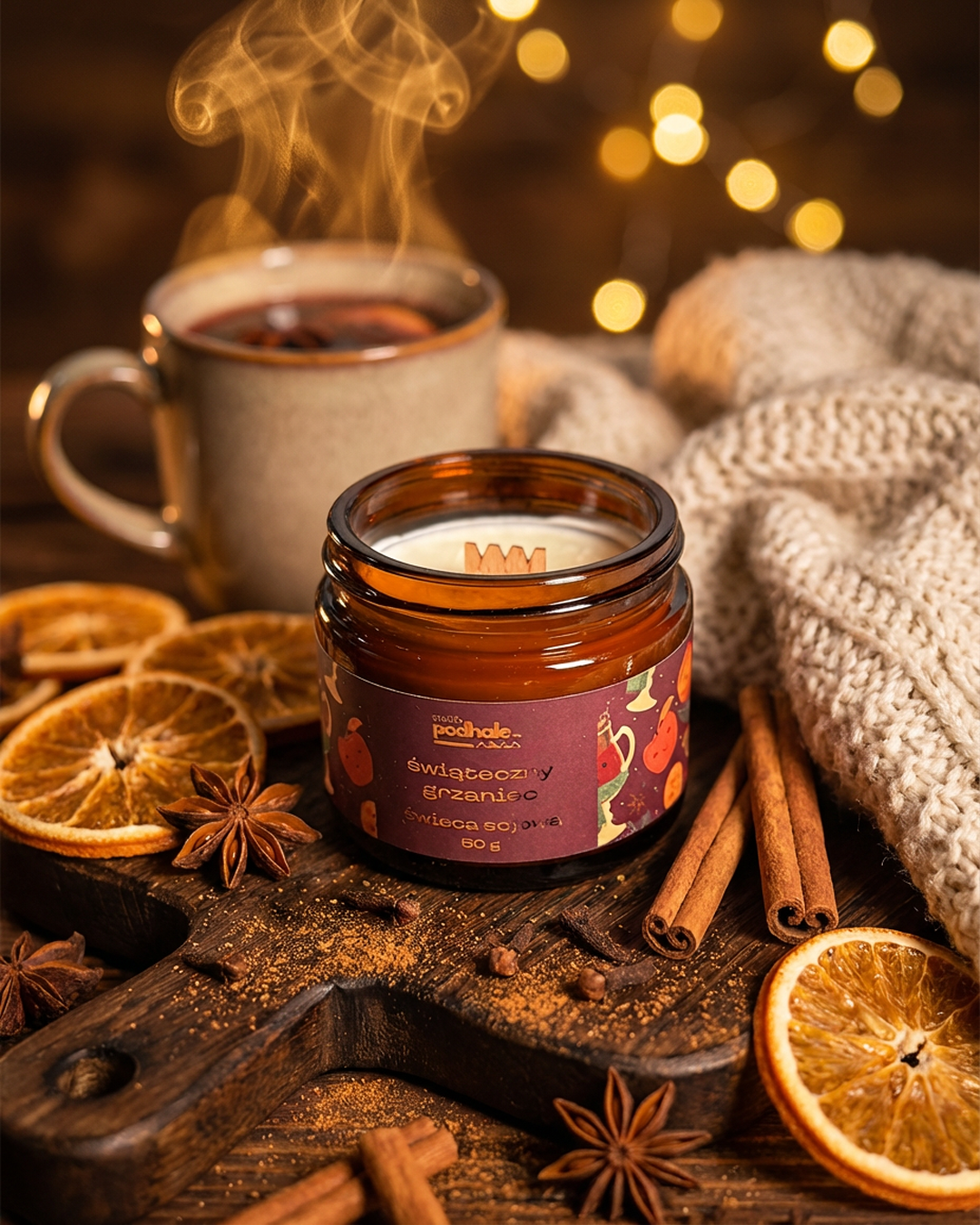 Świeca sojowa - Świąteczny grzaniec